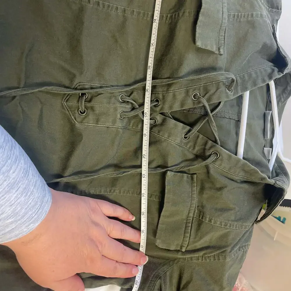 New York & Company Women's Green Utility Dress - Picture 3 of 5